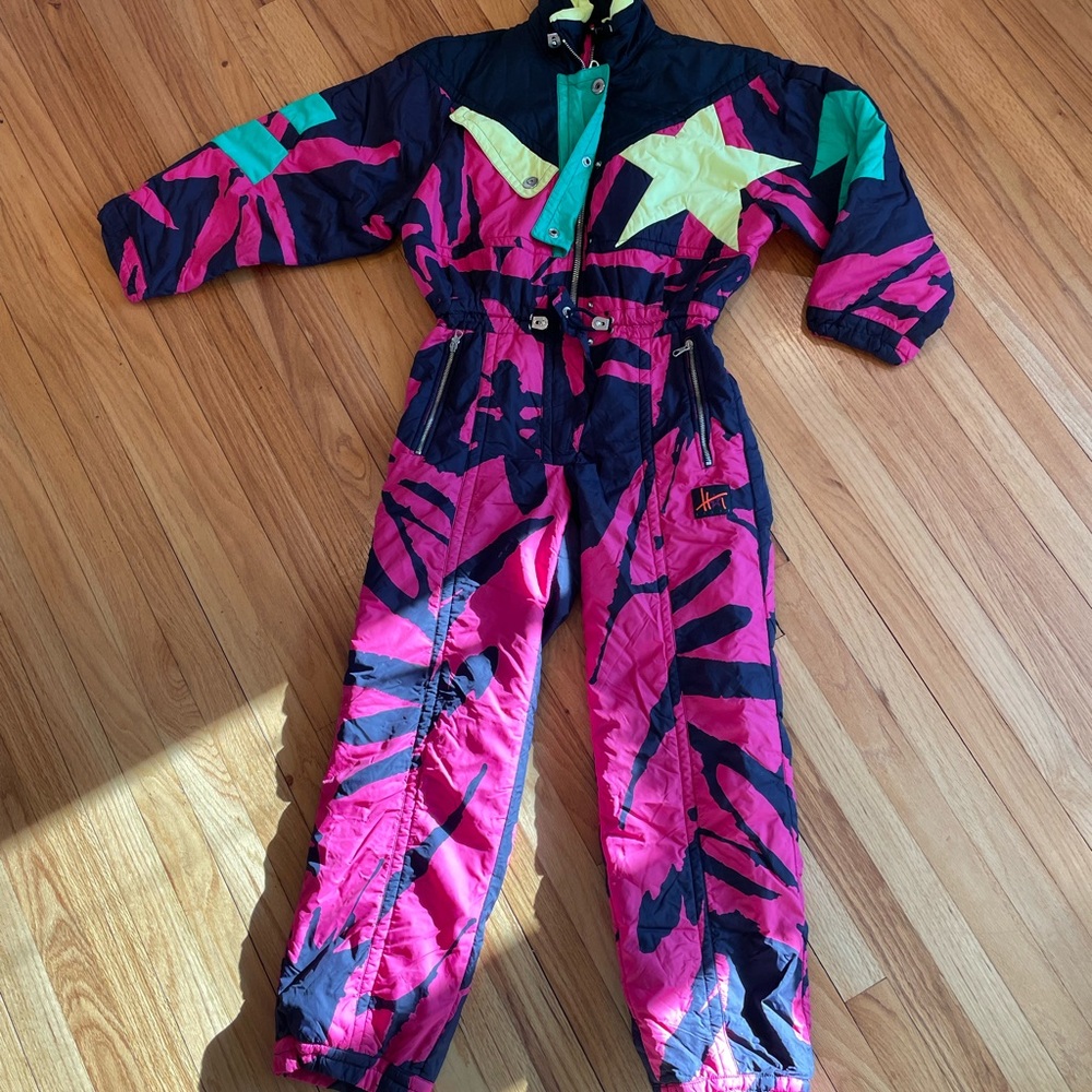 Colorful Retro Ski Suit